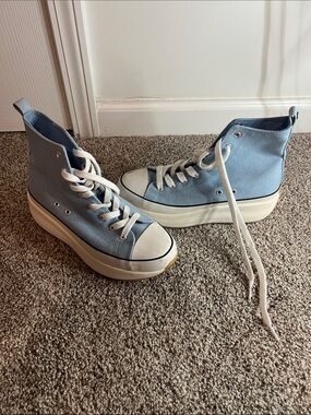 Madden Girl Light Blue High-Top Platform Sneakers